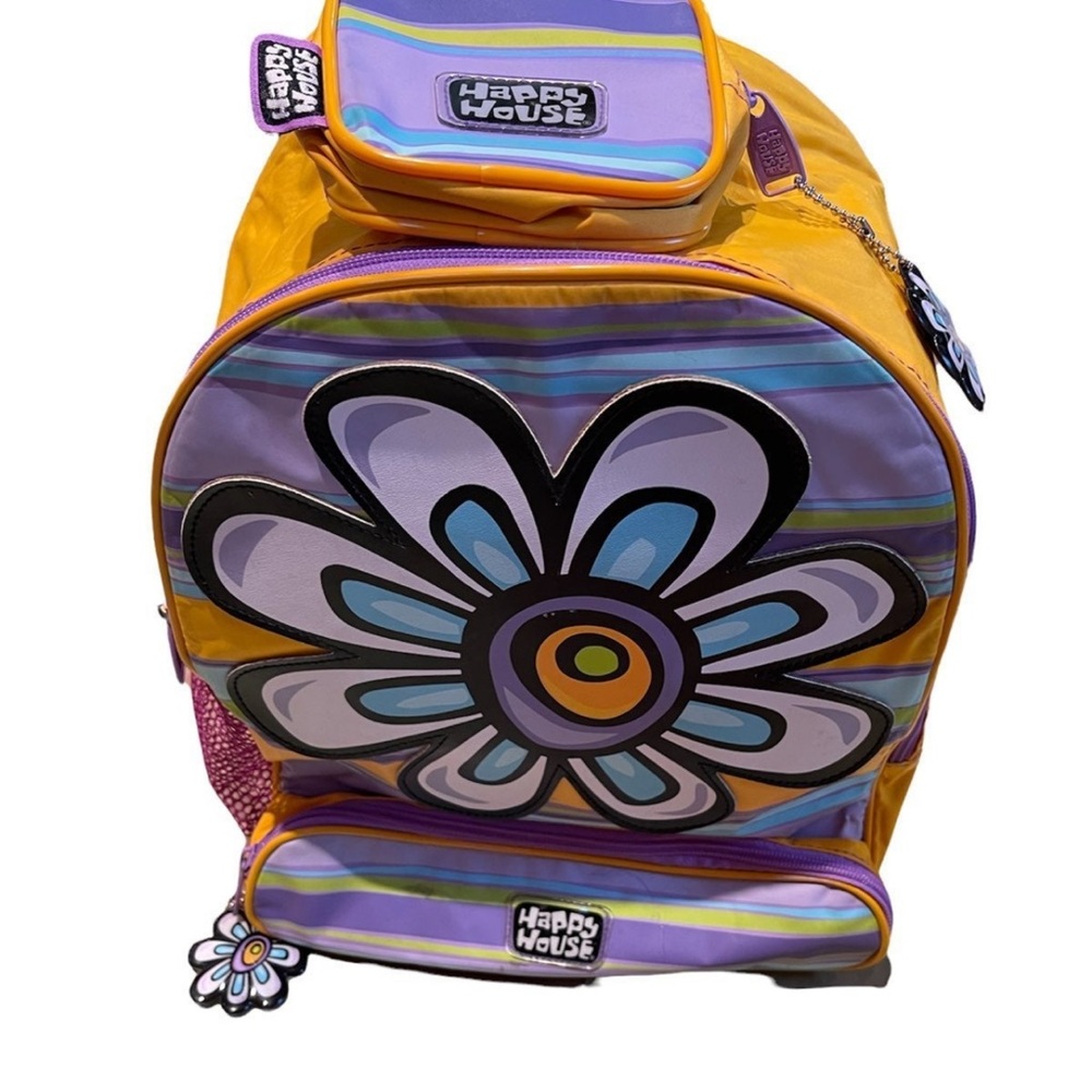 Y2k happy house book bag back bag overnight beach + pouch back to school college